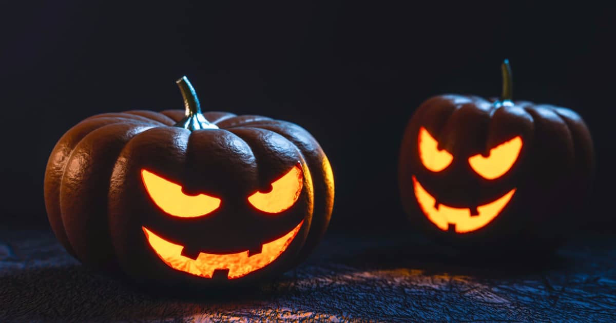 Halloween pumpkin lamp